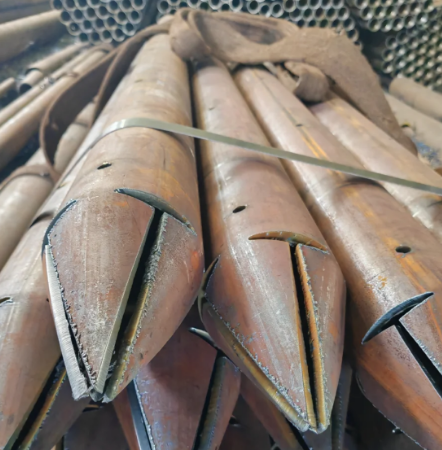 吉安出尖打孔加工无缝注浆钢花管注浆管厂家